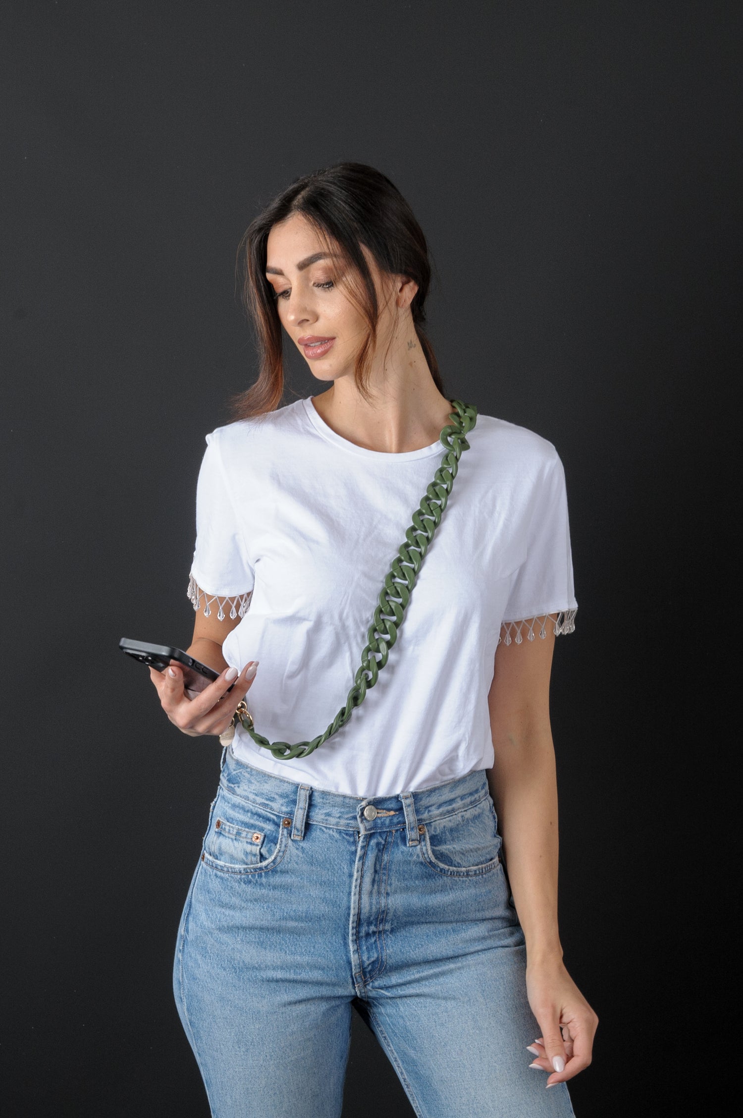 CLAUDIA - Collana Universale per tutti gli Smartphone Gancio compreso - ALEMAVA